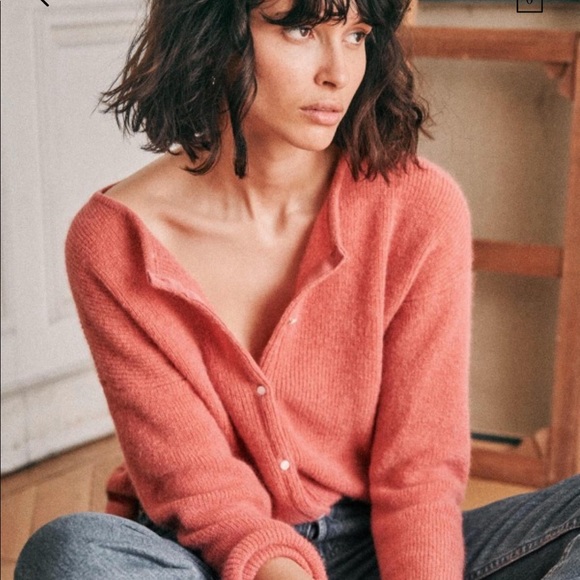 Sezane Sweaters - Sezane Gaspard Peony Pink. Small.